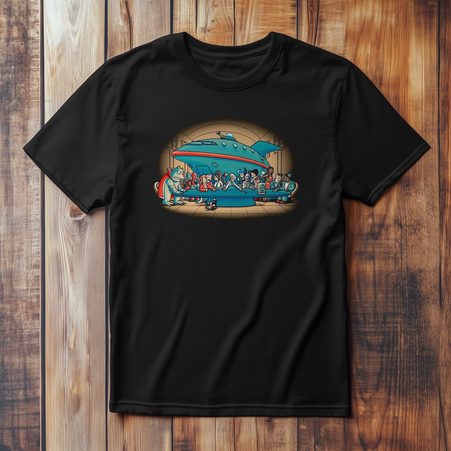 Futurama Crew & Ship T-shirt