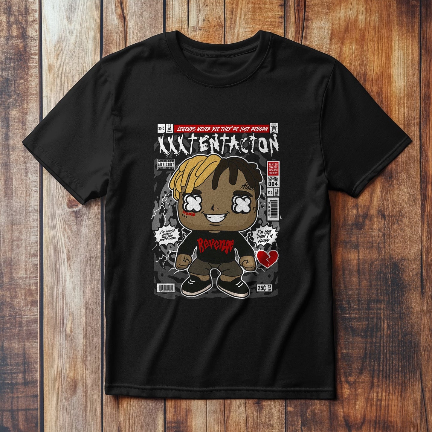 XXXTENTACION Cartoon Character T-Shirt