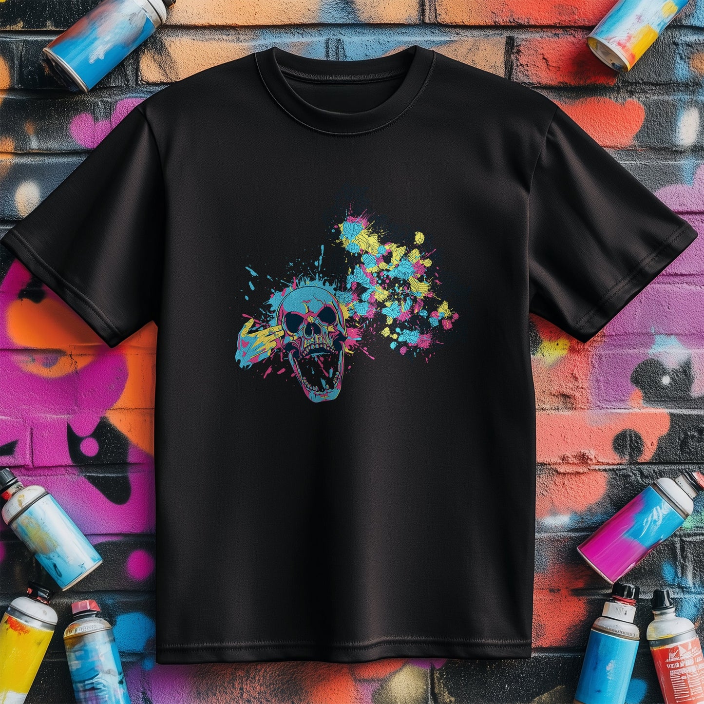 Skull Paint Bullet T-Shirt - Unleash