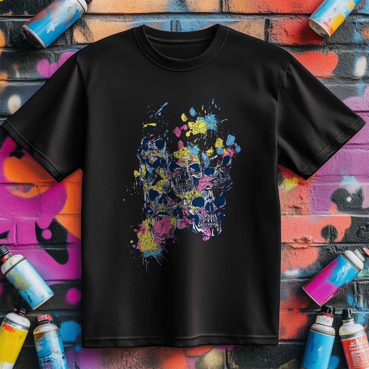 Painted Skulls T-Shirt Artfully
