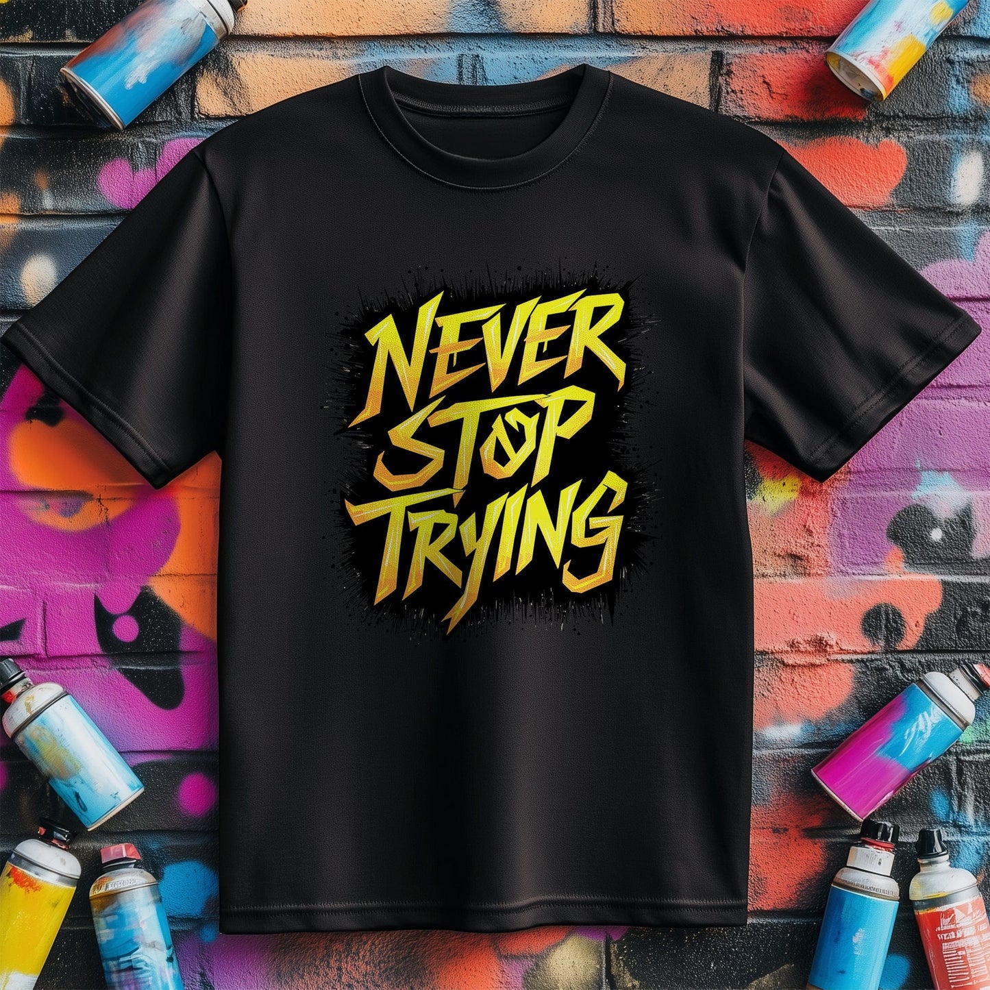 Motivation 21 T-shirt Never stop trying