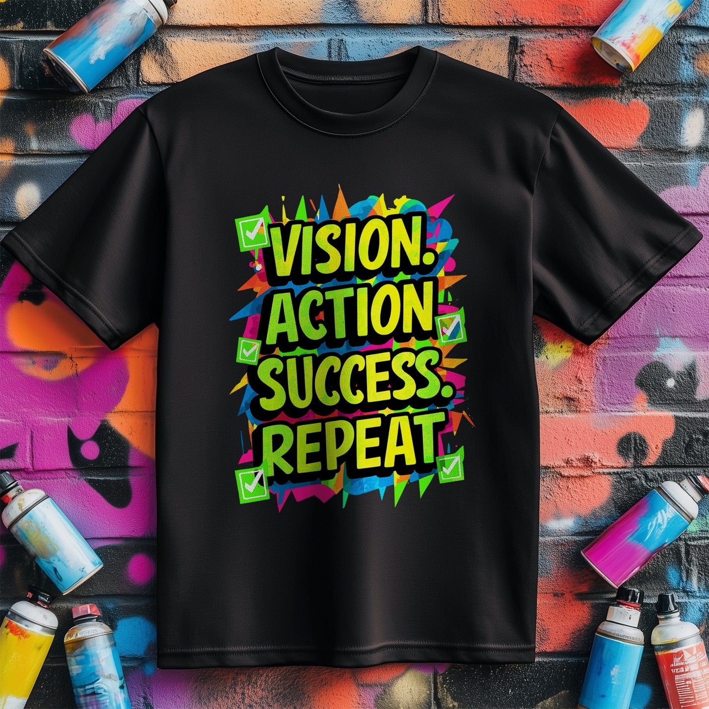 Motivation 40 Vision, Action, Success, Repeat T-shirt