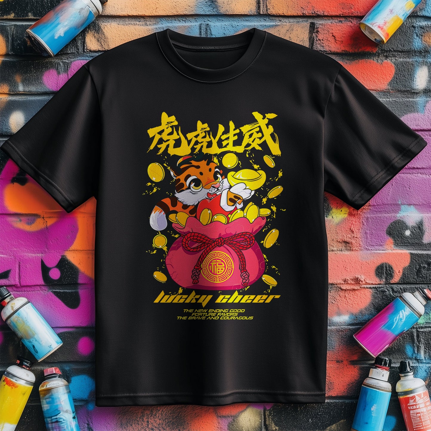 Lucky Cat Charm T-shirt -