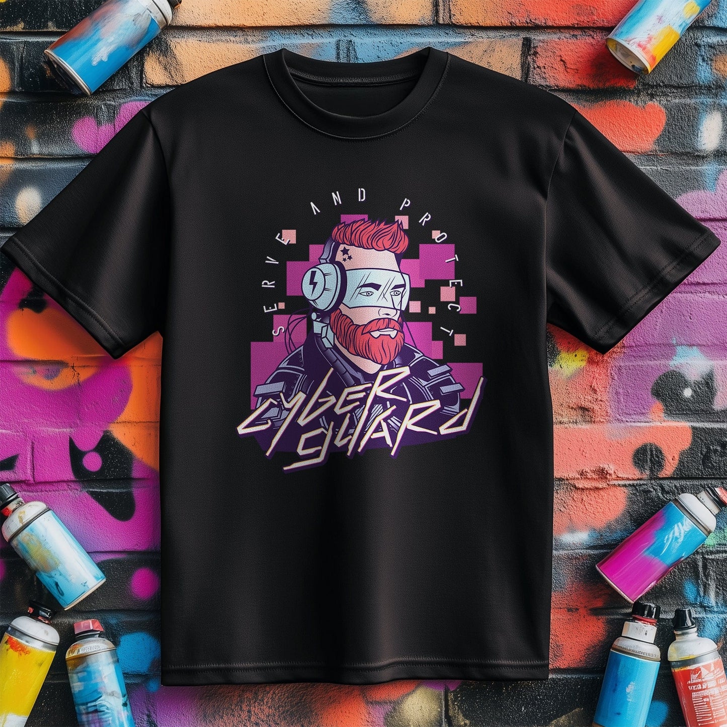 Cyberpunk_10 T-shirt - Bearded and