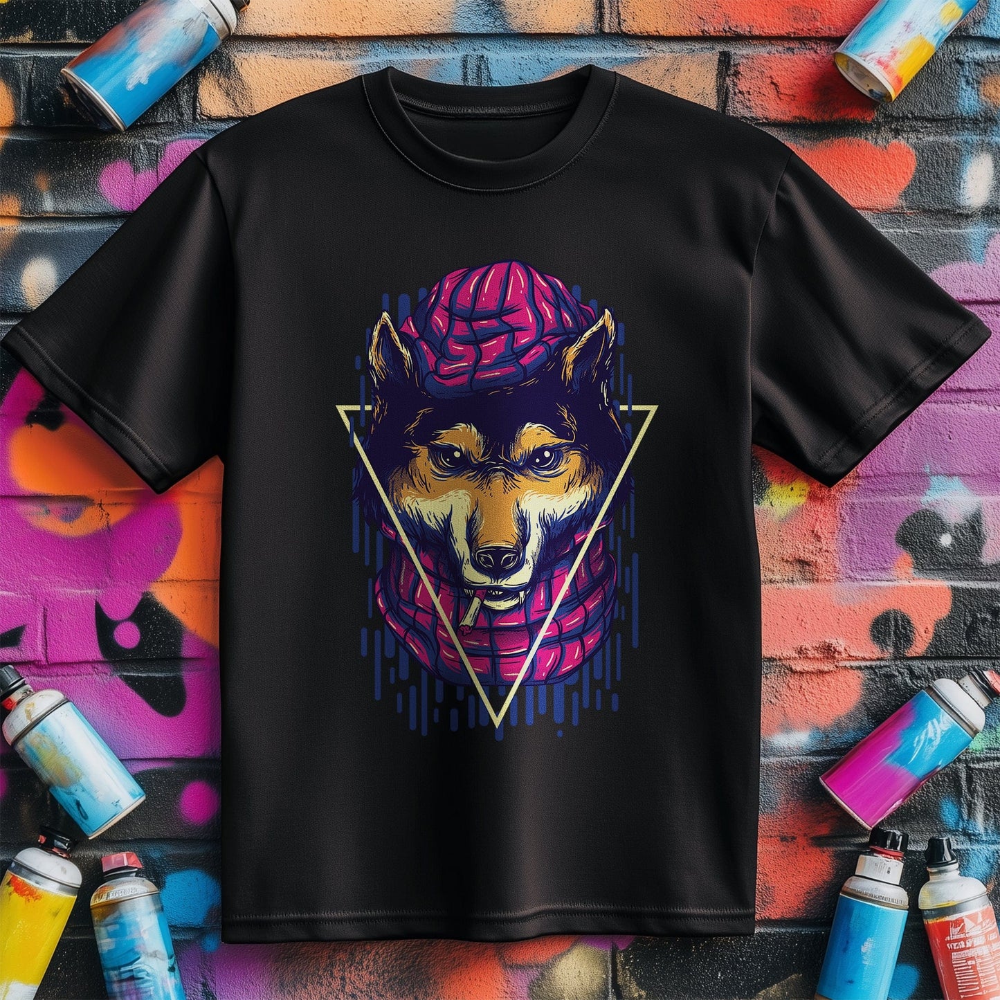 Dog Head Smoking T-Shirt - Howl at