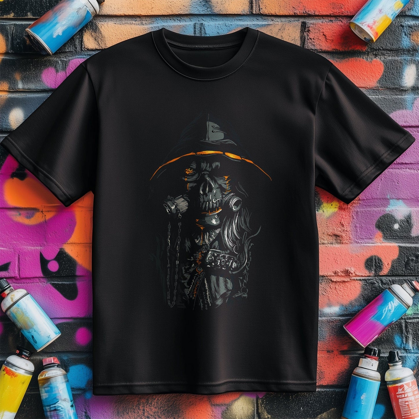 Hooded Skull T-shirt - Dark Side