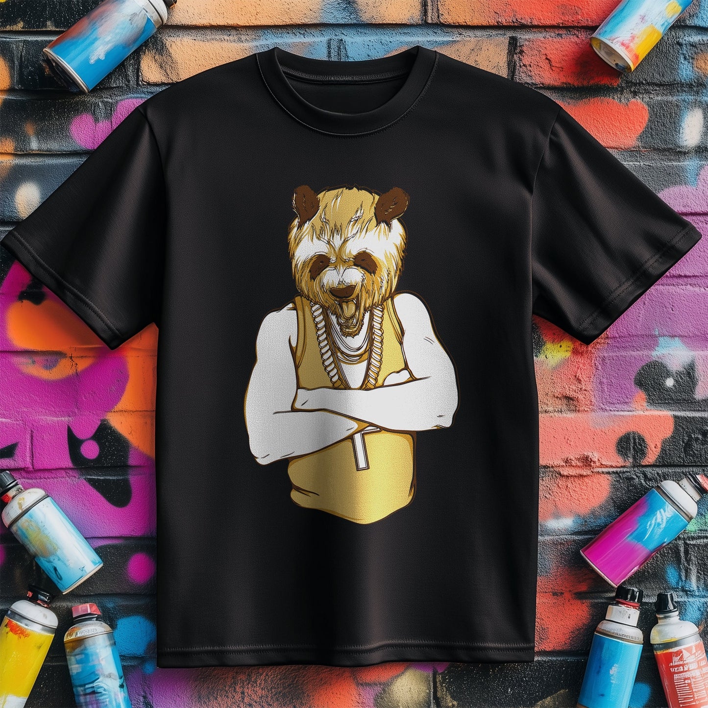 Panda Gangster T-Shirt - Raccoon