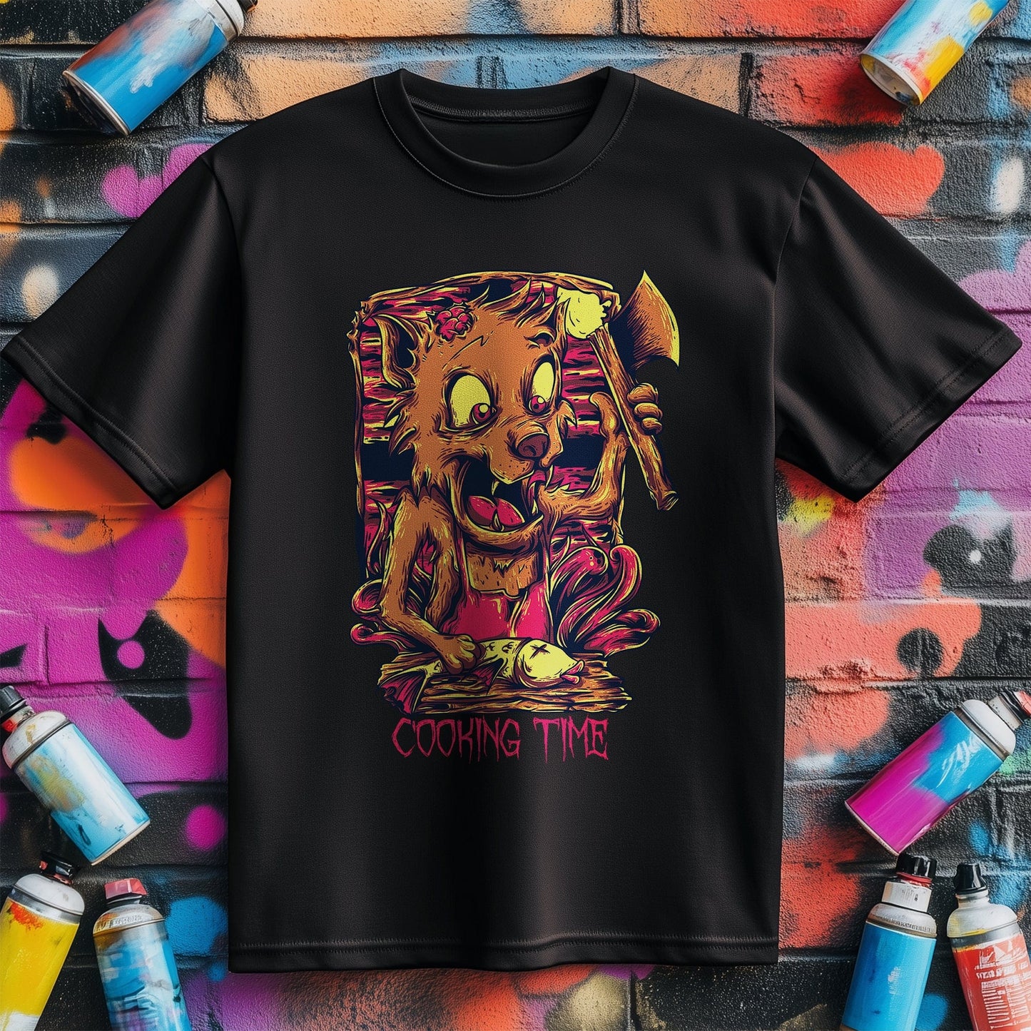 Cooking Time Wolf T-shirt - Unleash