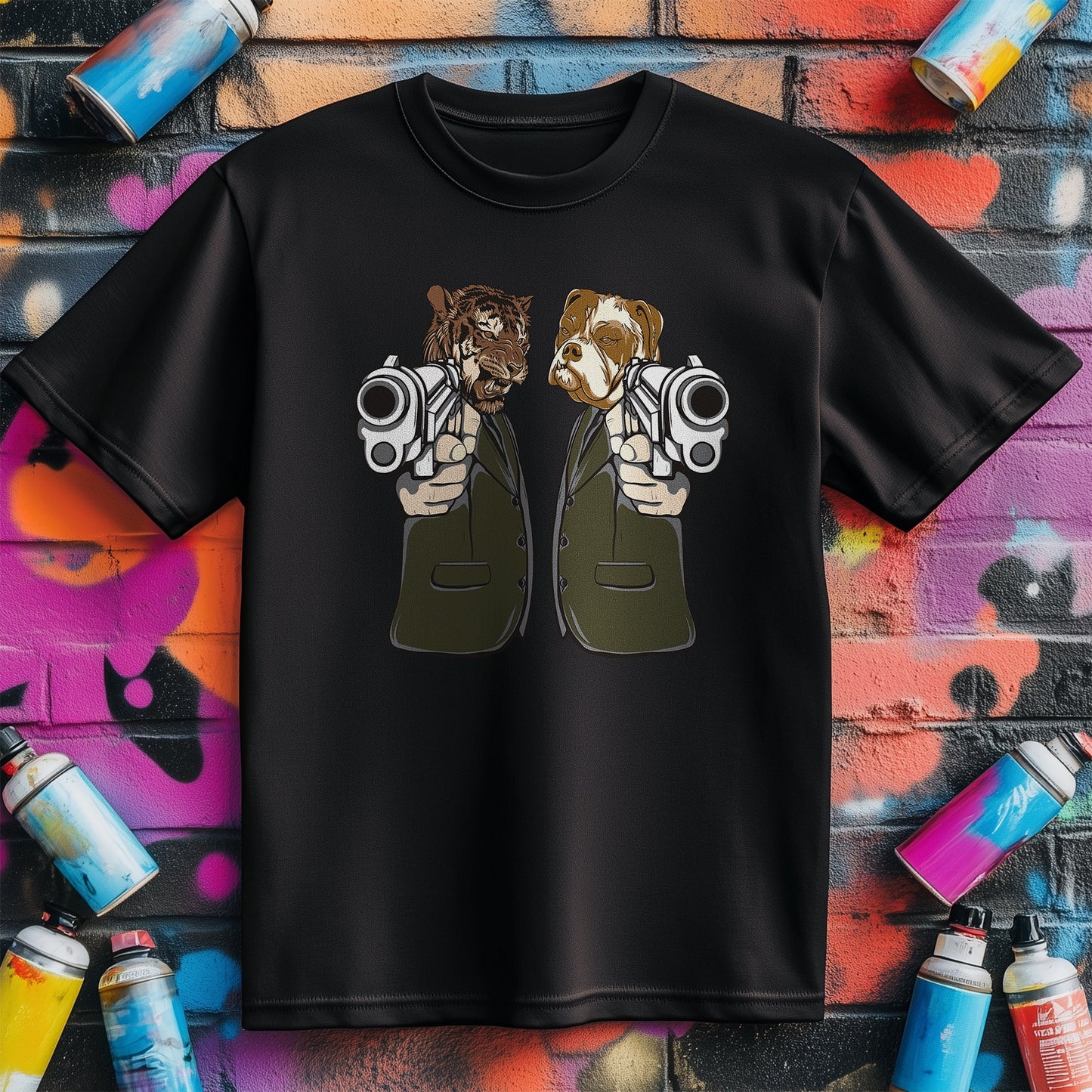 Tiger & Bulldog Gangster T-shirt -