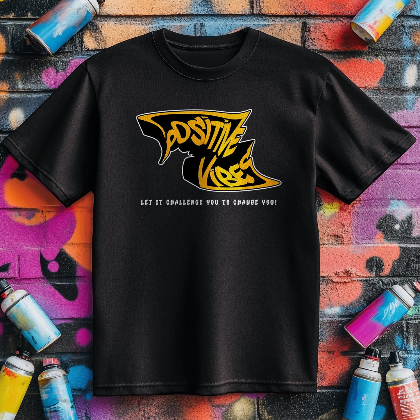 Positive Vibes Graffiti T-Shirt
