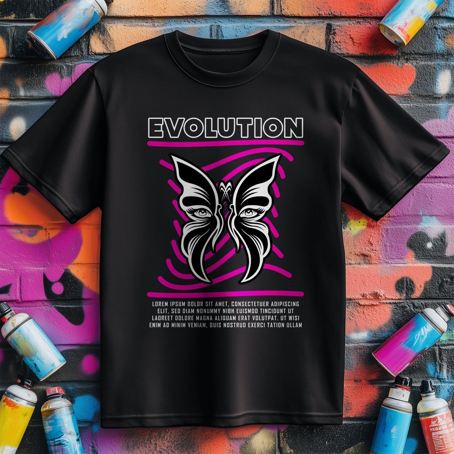 Butterfly Mask T-Shirt - Fly High