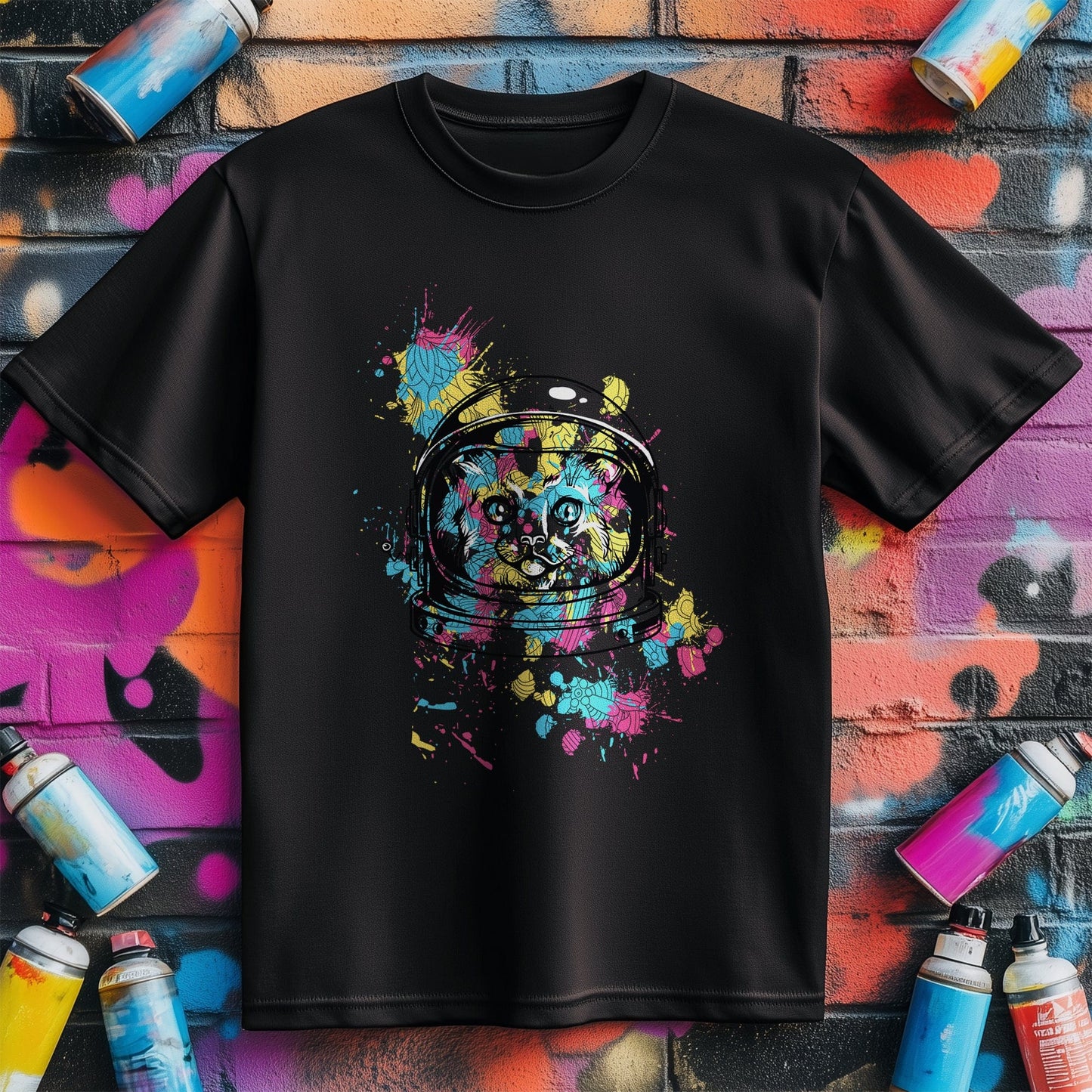 Cat Space Paint t-shirt -