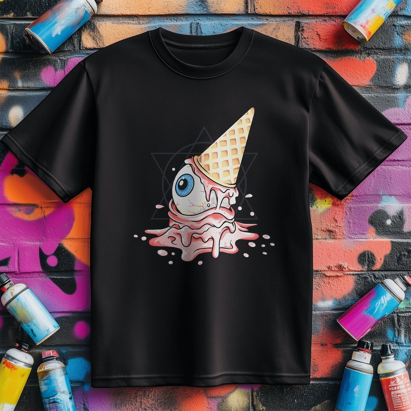 Eyeball Scream T-shirt - Ice Cream