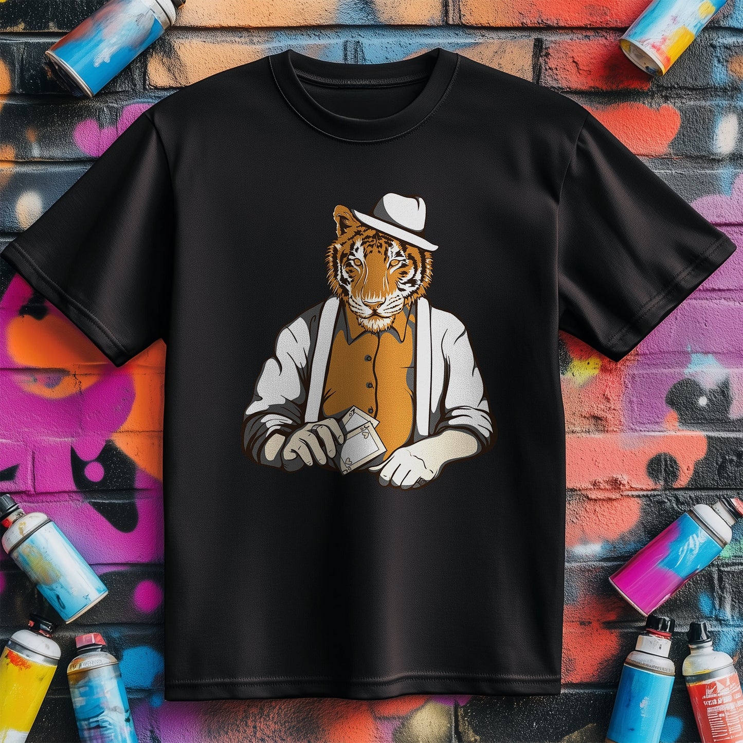 Tiger Gambler T-Shirt - Roar with