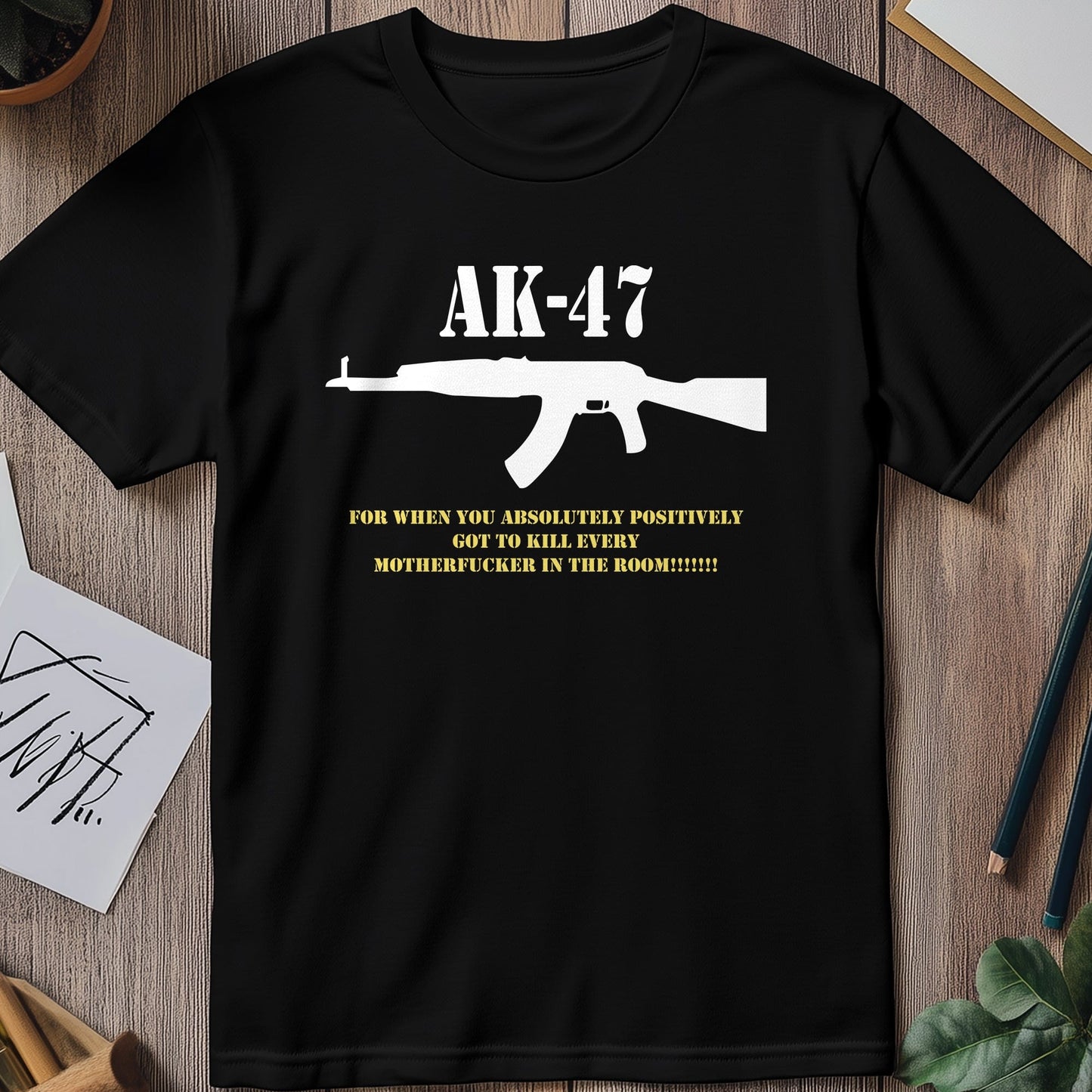 AK47 Gun T-shirt - Bangin' Design!