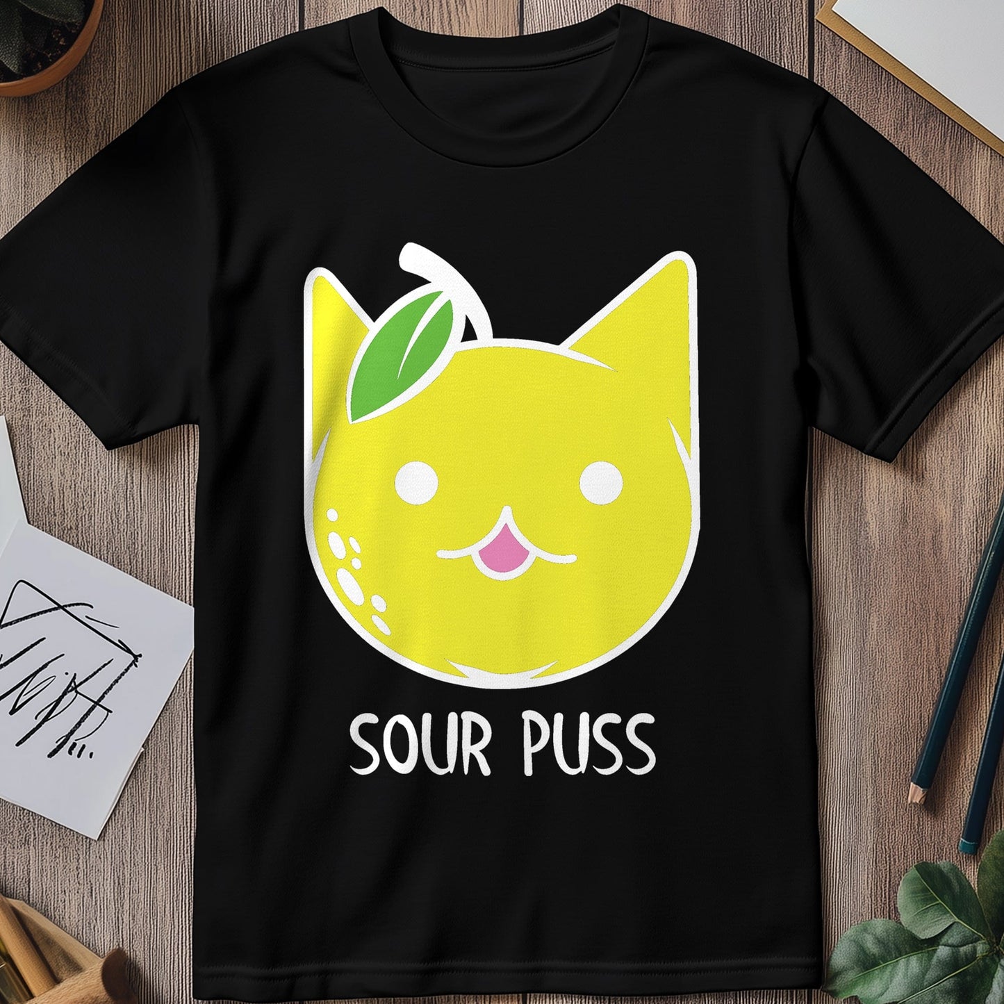 Sour Puss for Black T-shirt