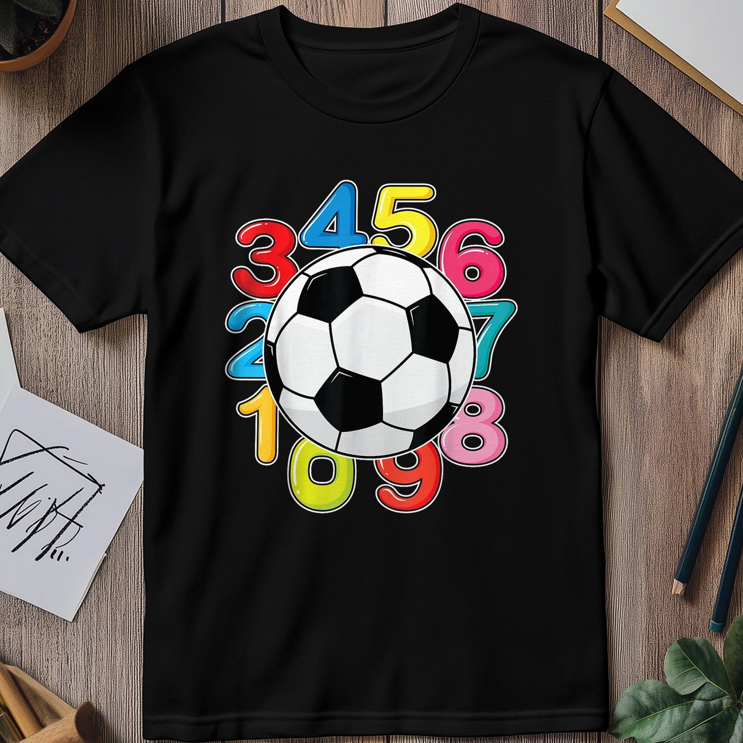 Football Numbers Math Day Kids Tee