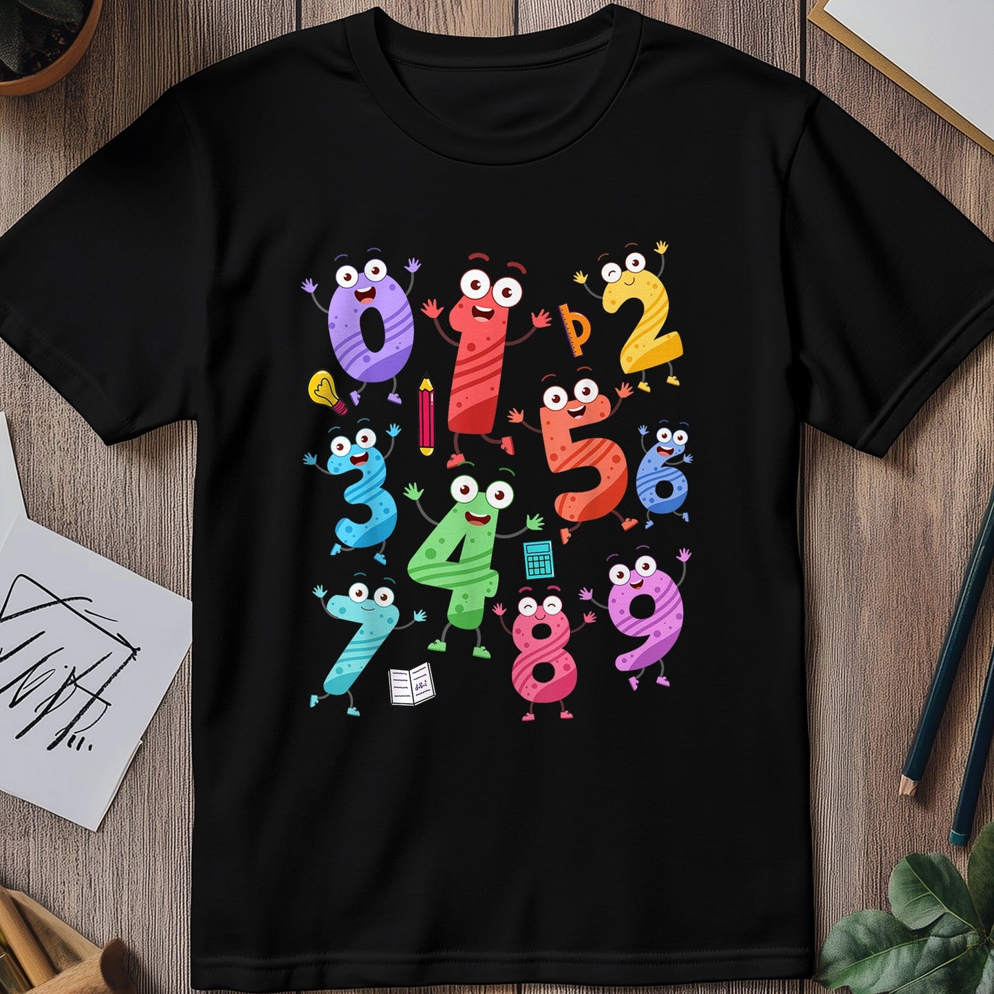 School Number Day Math  Kids Tee