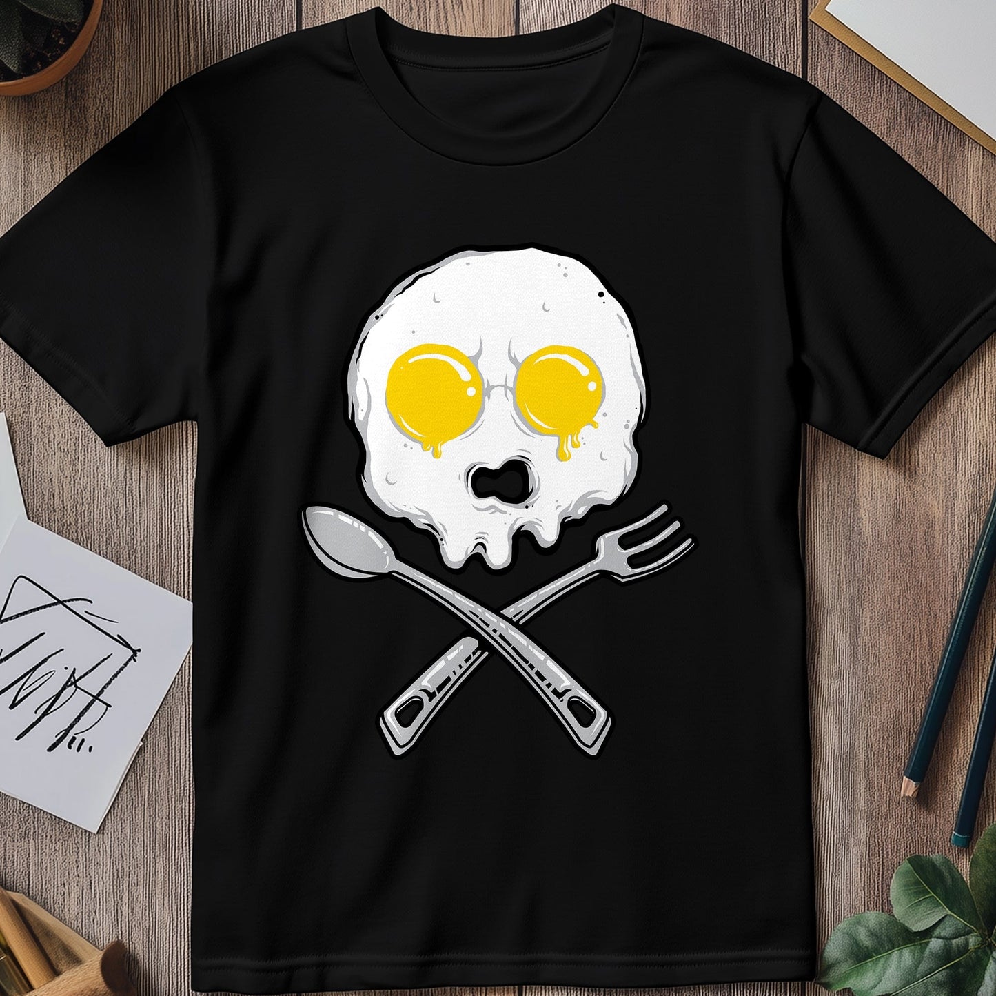 Breakfast Eggskull T-shirt - Crack Up