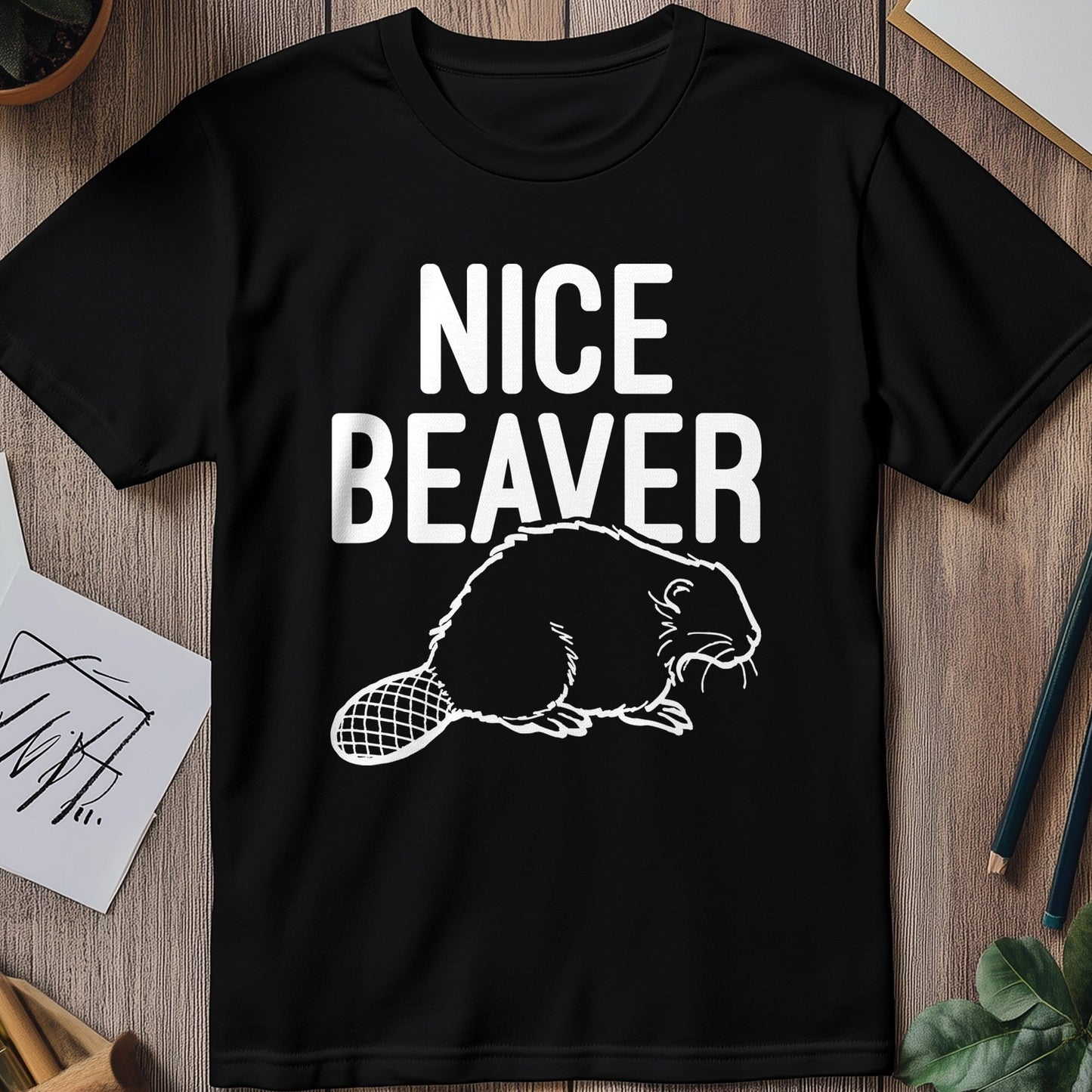 Nice Beaver 1 T-shirt - Hilariously