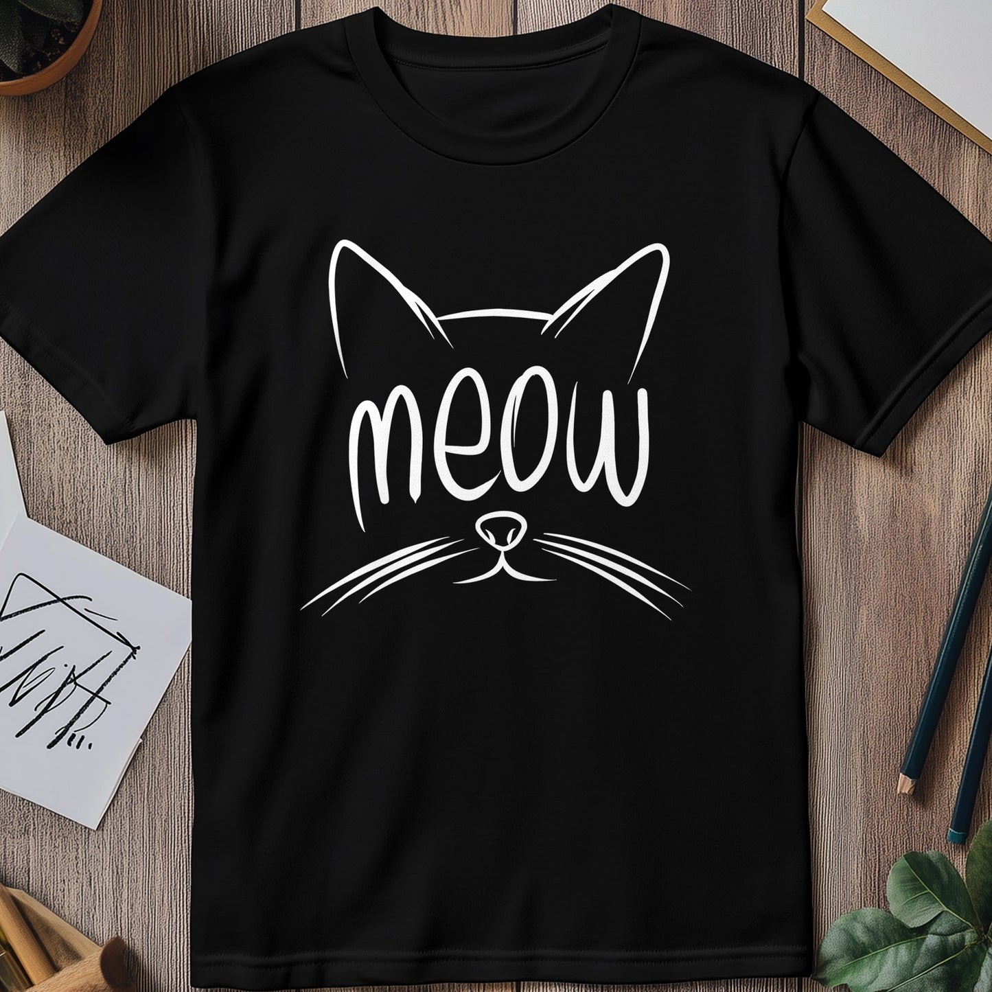 Meow Cat Face T-shirt