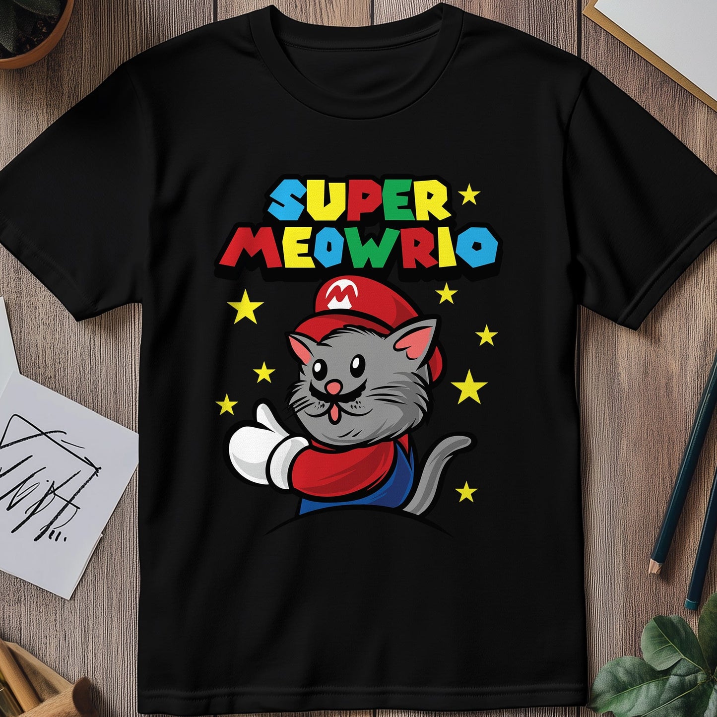Cat Supermeowrio T-Shirt
