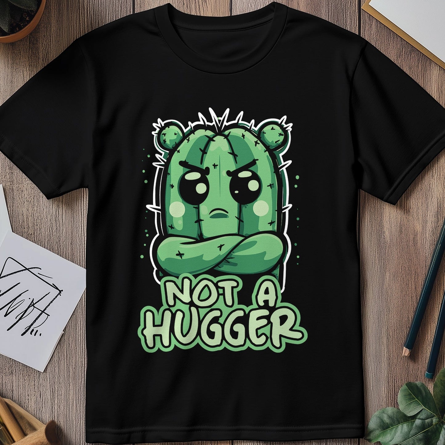 Not a Hugger 1 Cactus T-Shirt