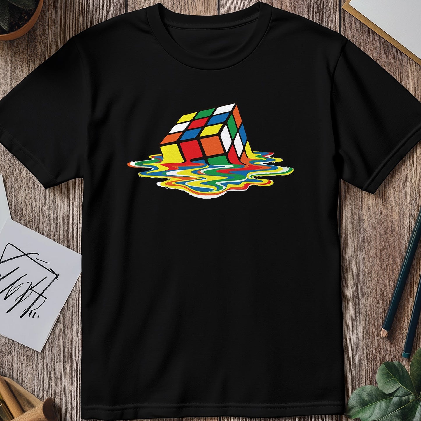 Melted Cube T-Shirt - Funny Rubik's