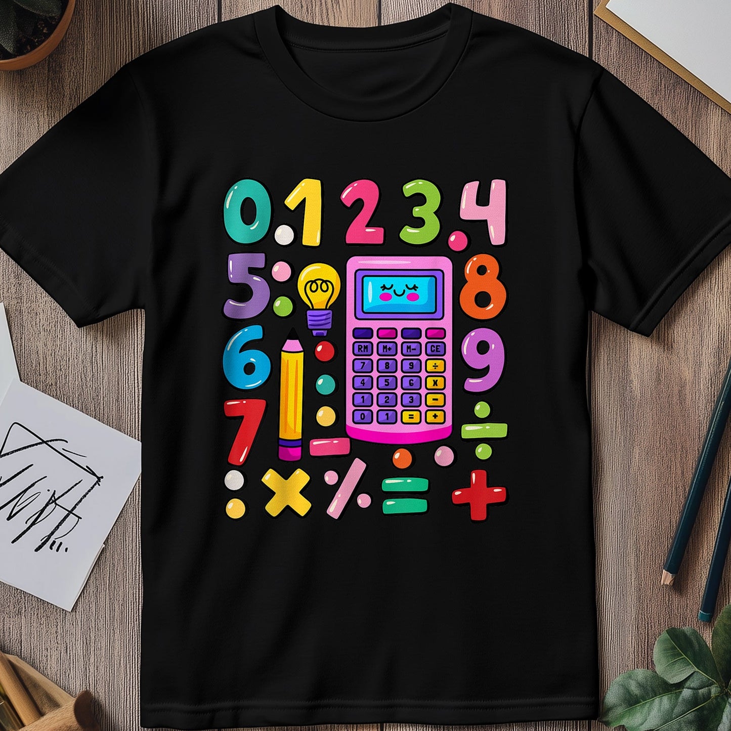 Numbers Calculator Math Day Kids Tee