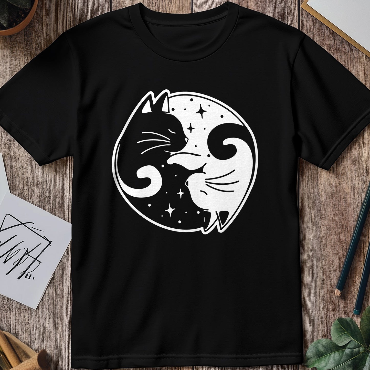 Ying Yang Cats T-Shirt