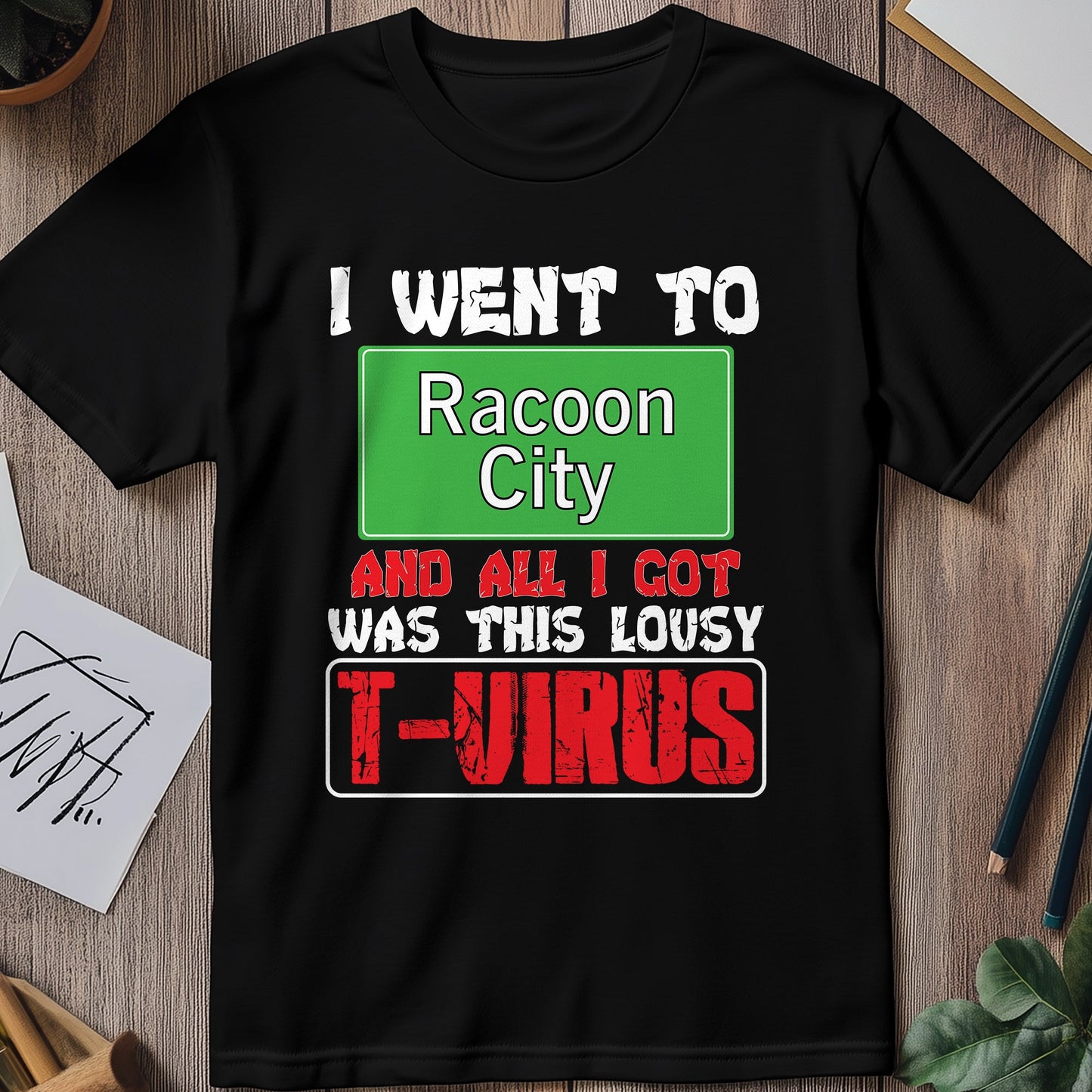Raccoon T-Virus T-Shirt - Funny &