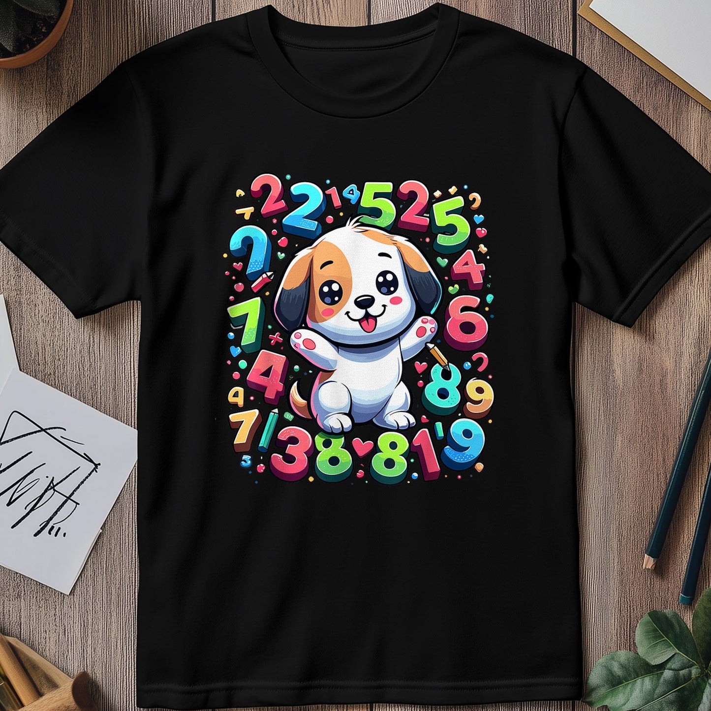 Dog Number Day Math Kids Tee