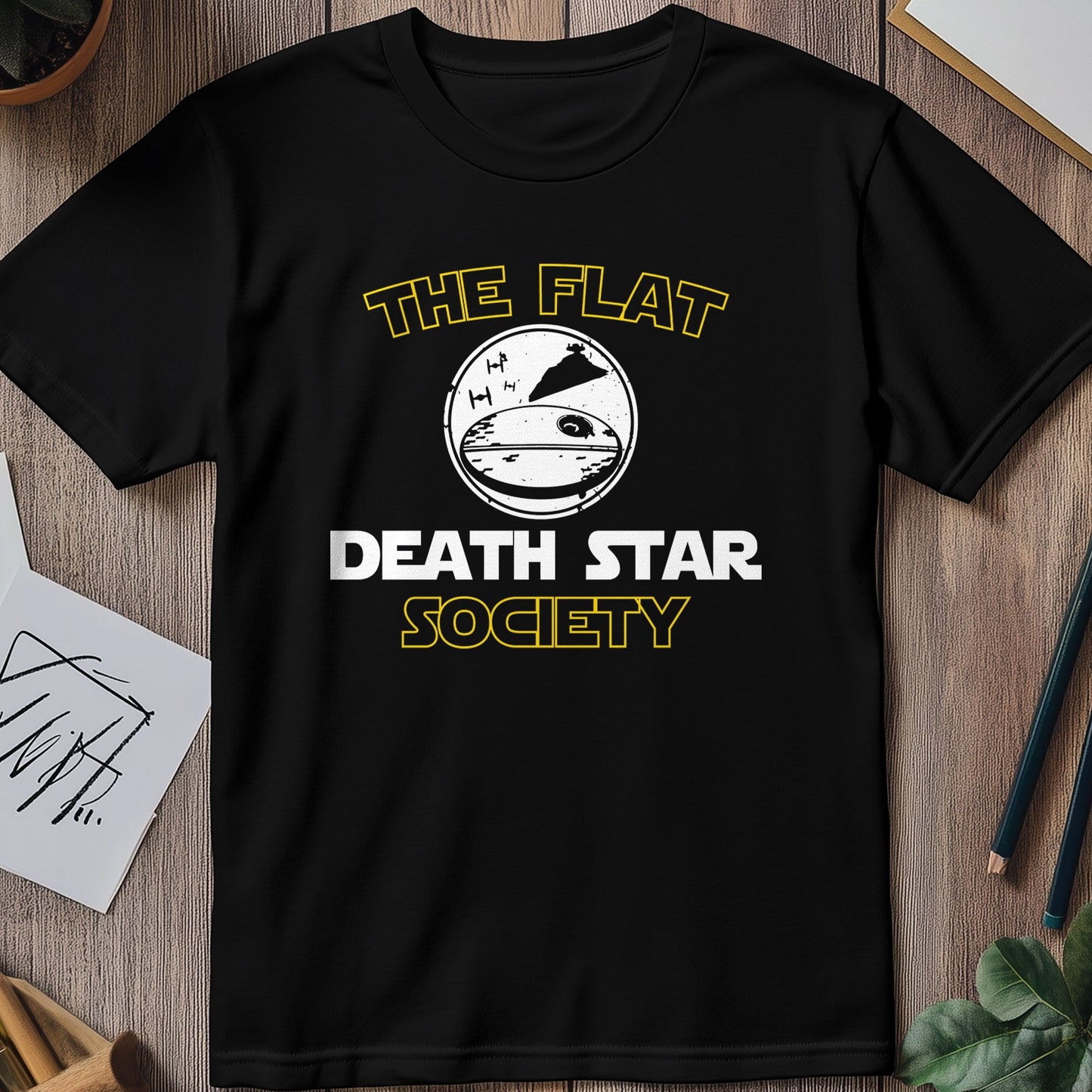 Flat Death Star 2 t-shirt