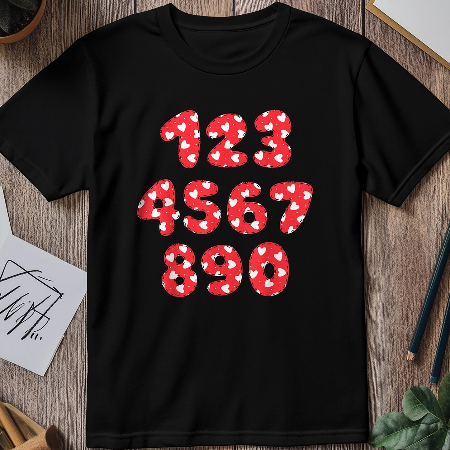 Heart Number Math Day Kids Tee