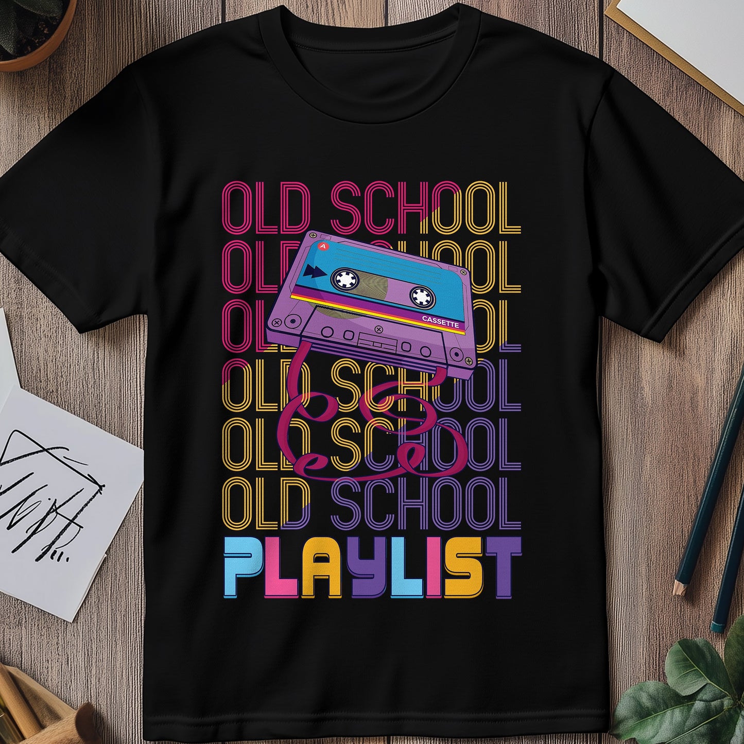 Old-School Playlist T-Shirt - Retro