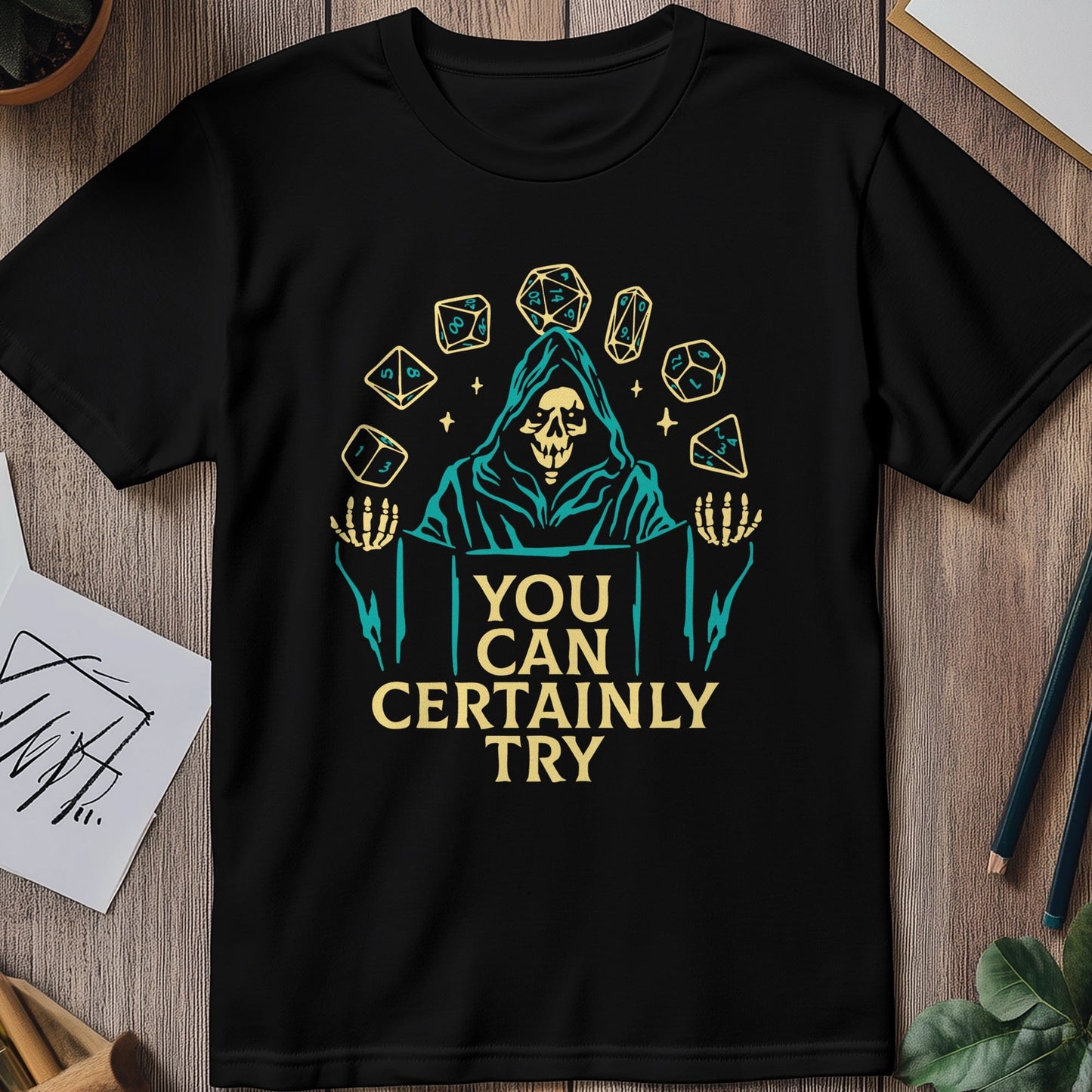 Certainly Try 2 Skeleton T-Shirt -