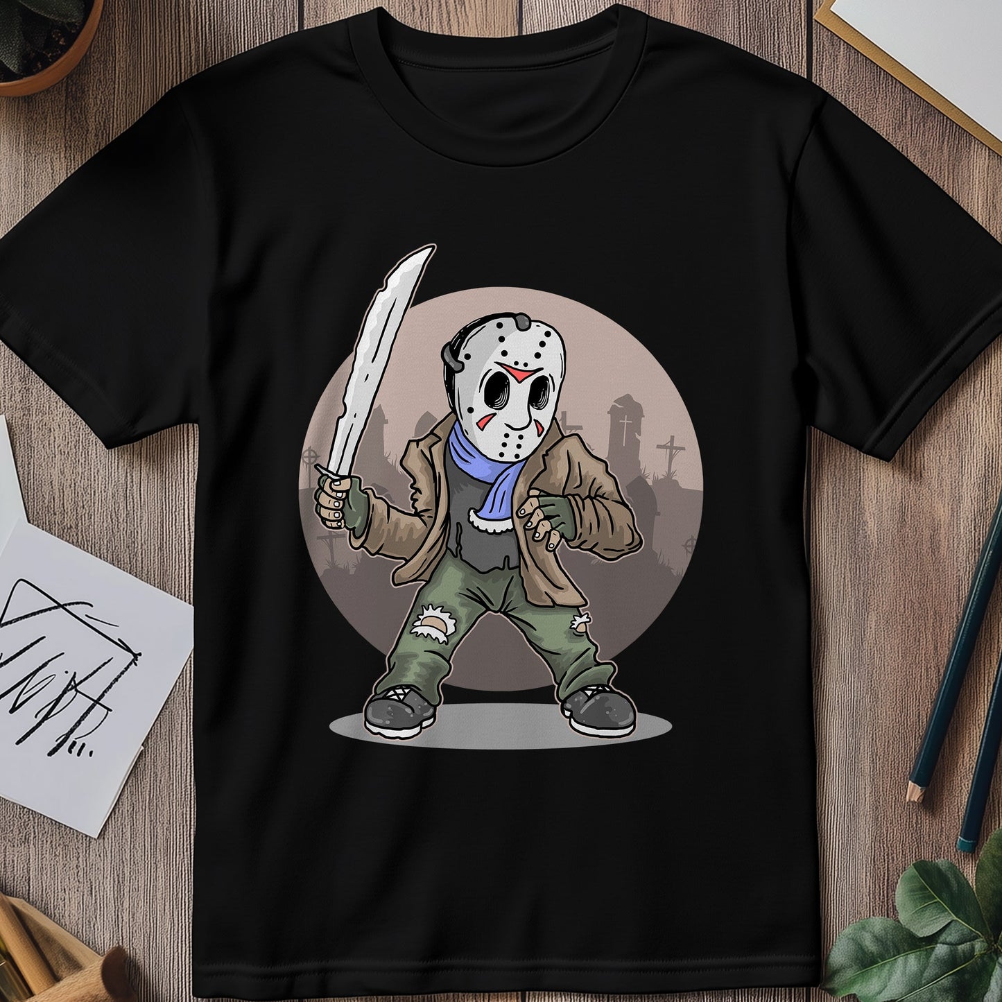 Jason Voorhees Cartoon Halloween T-Shirt