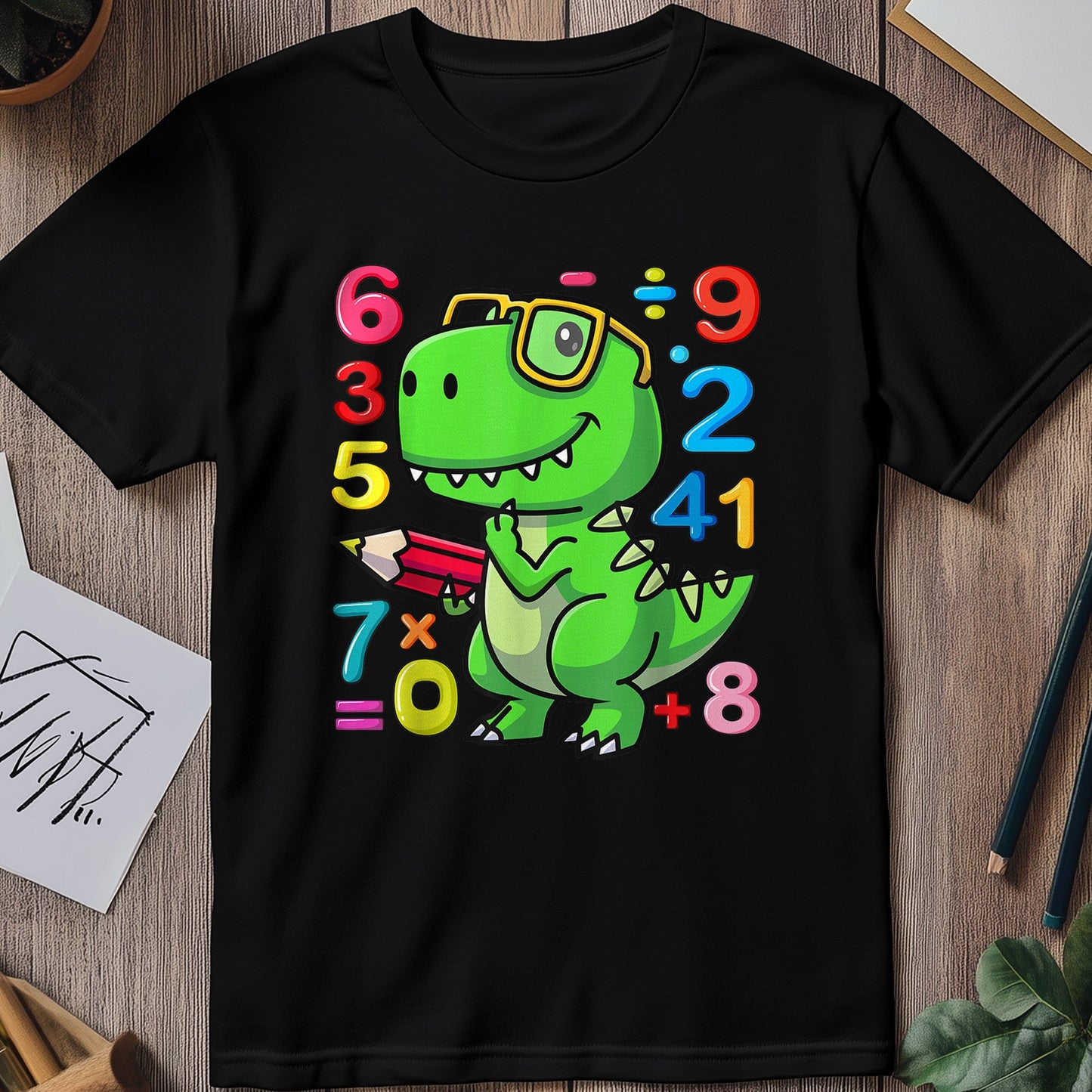 Numbers Rex Math Day  Kids Tee