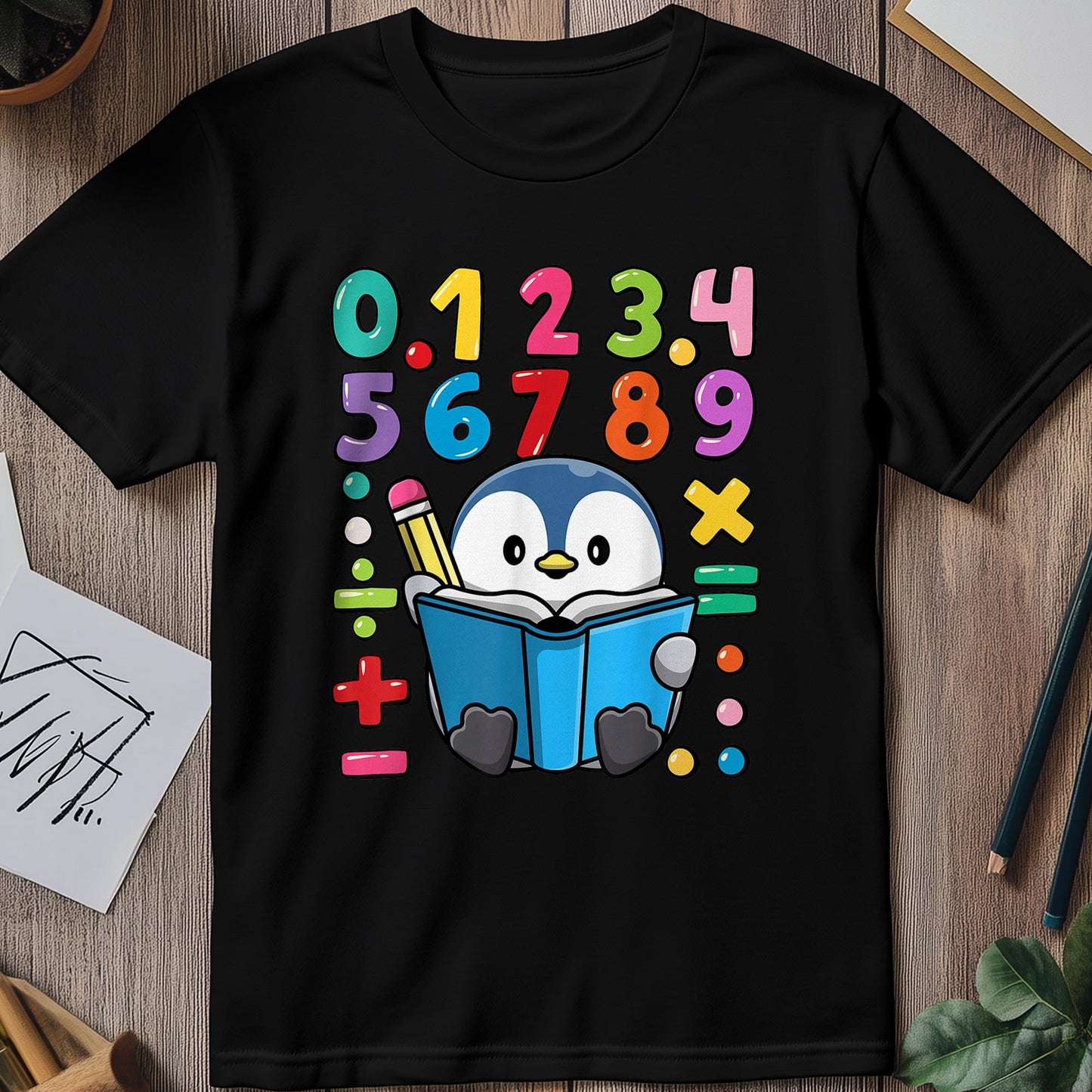 Penguin Numbers Day Kids Tee