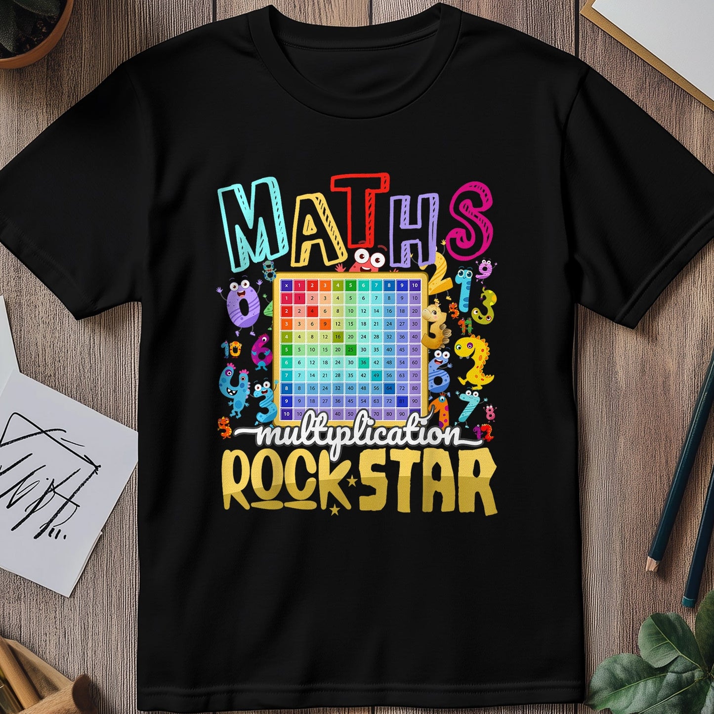 Math Rockstar Number Day Kids Tee
