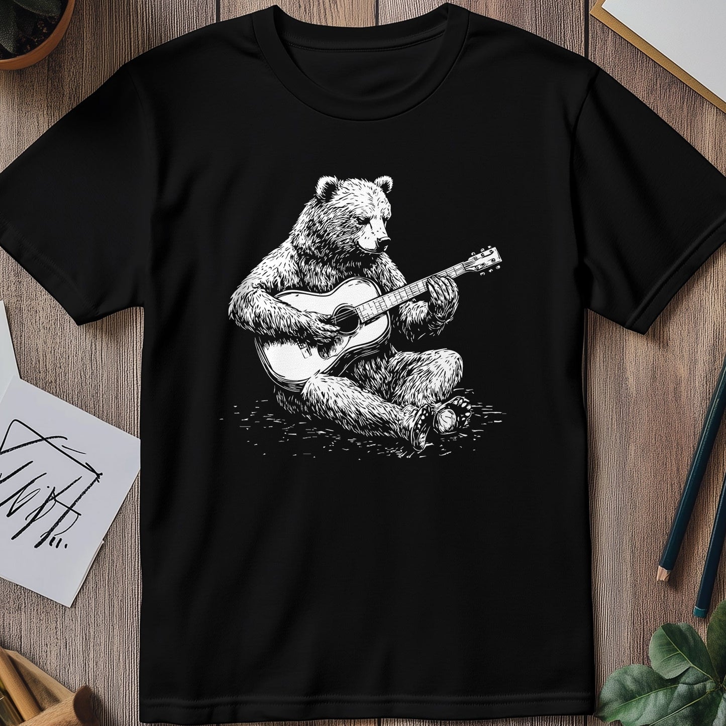 Bear Guitar 1 t-shirt