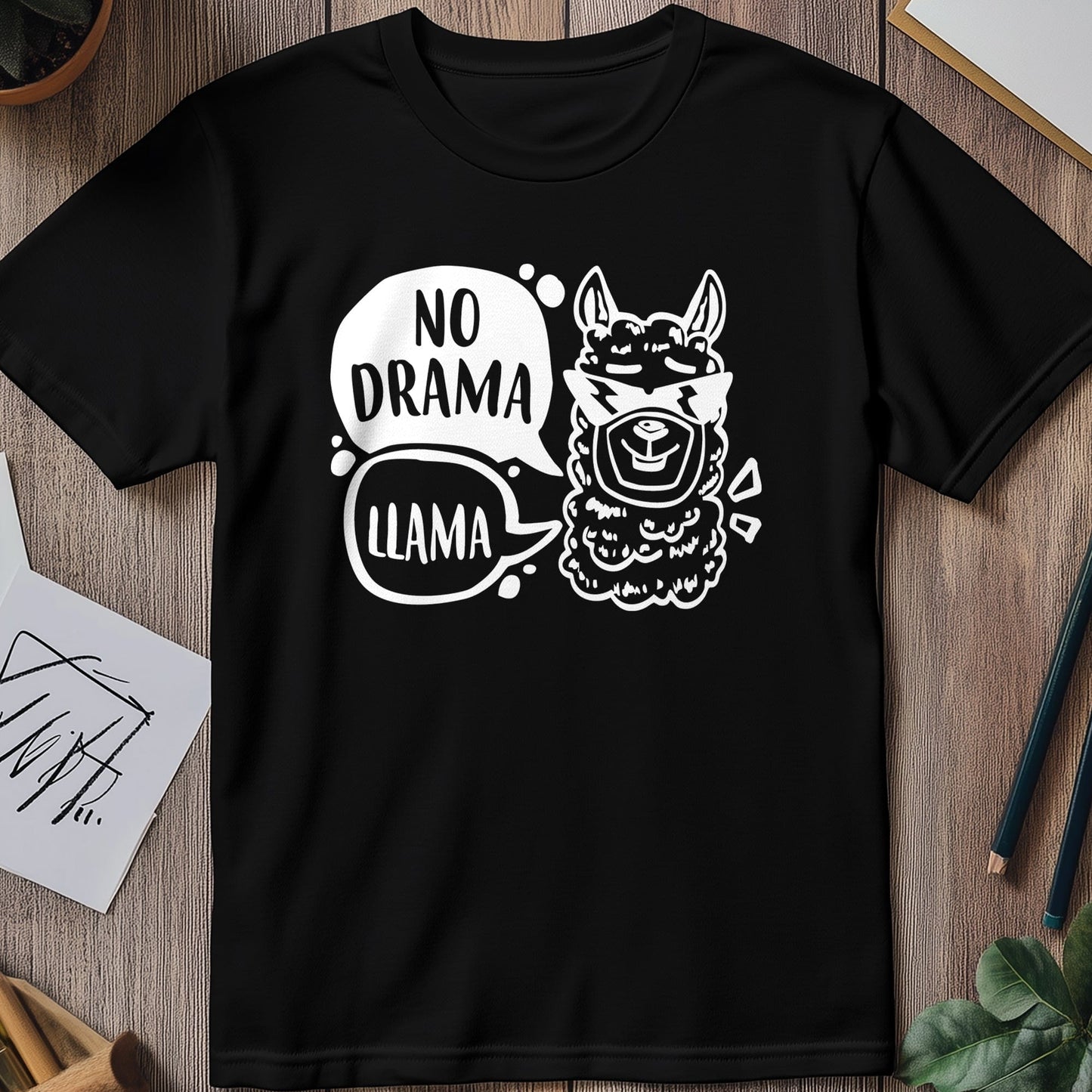 Drama Llama 4 T-shirt - No Drama, Just