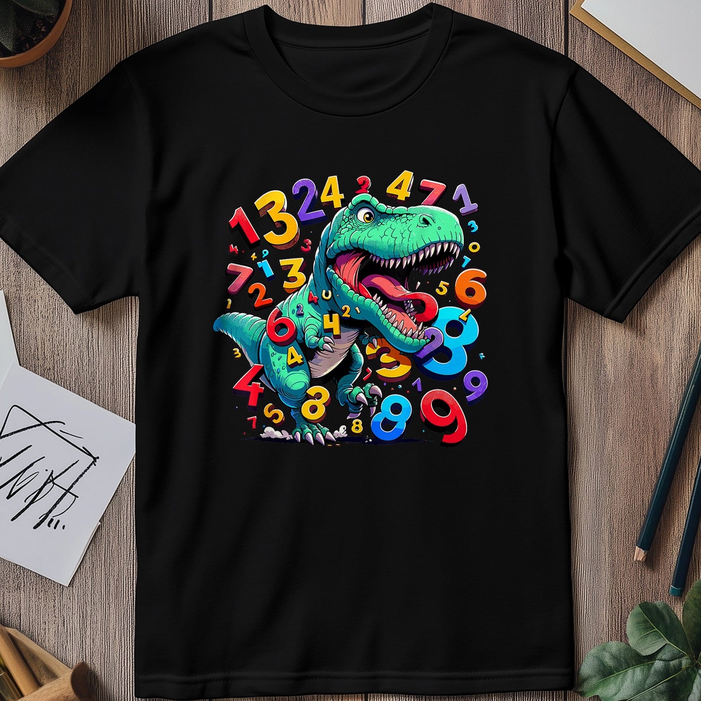 T-Rex Number Math Day  Kids Tee