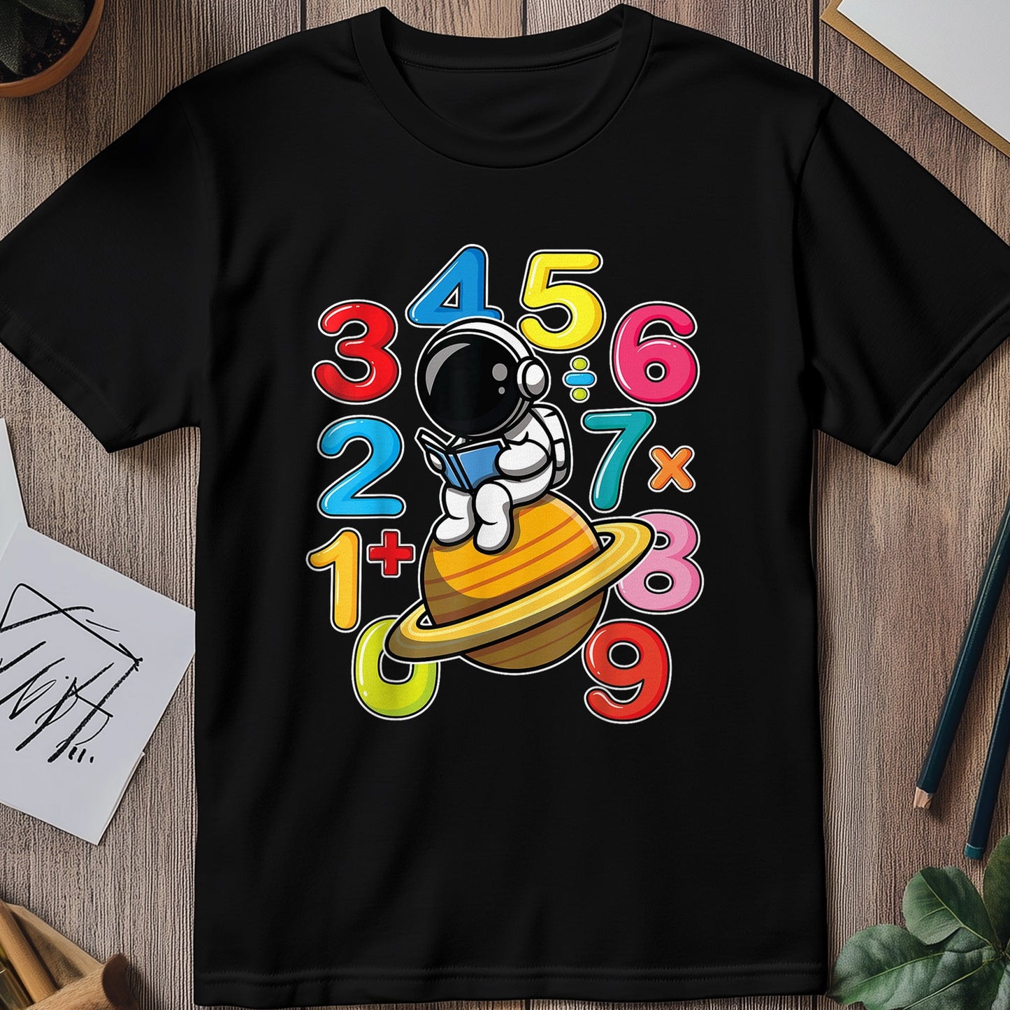 Space Ship Numbers Math Day  Kids Tee