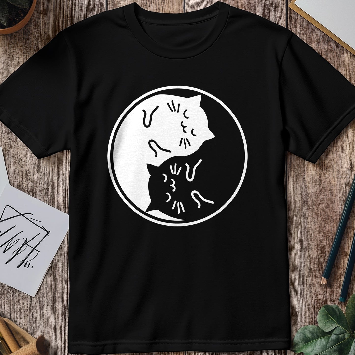 Yin Yang Cats 2 T-Shirt