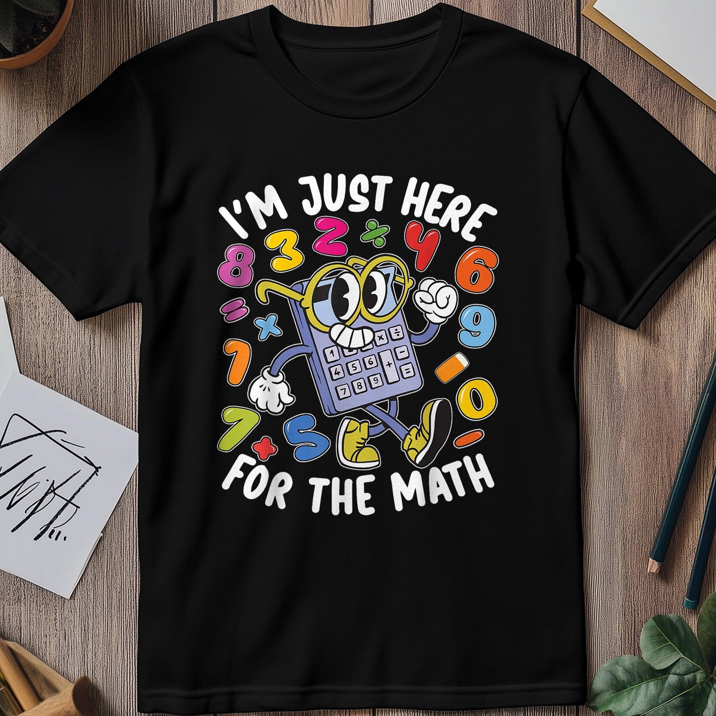 Retro Math Day Numbers  Kids Tee