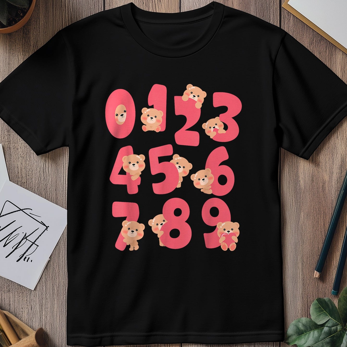 Bears Numbers Day Math Kids Tee
