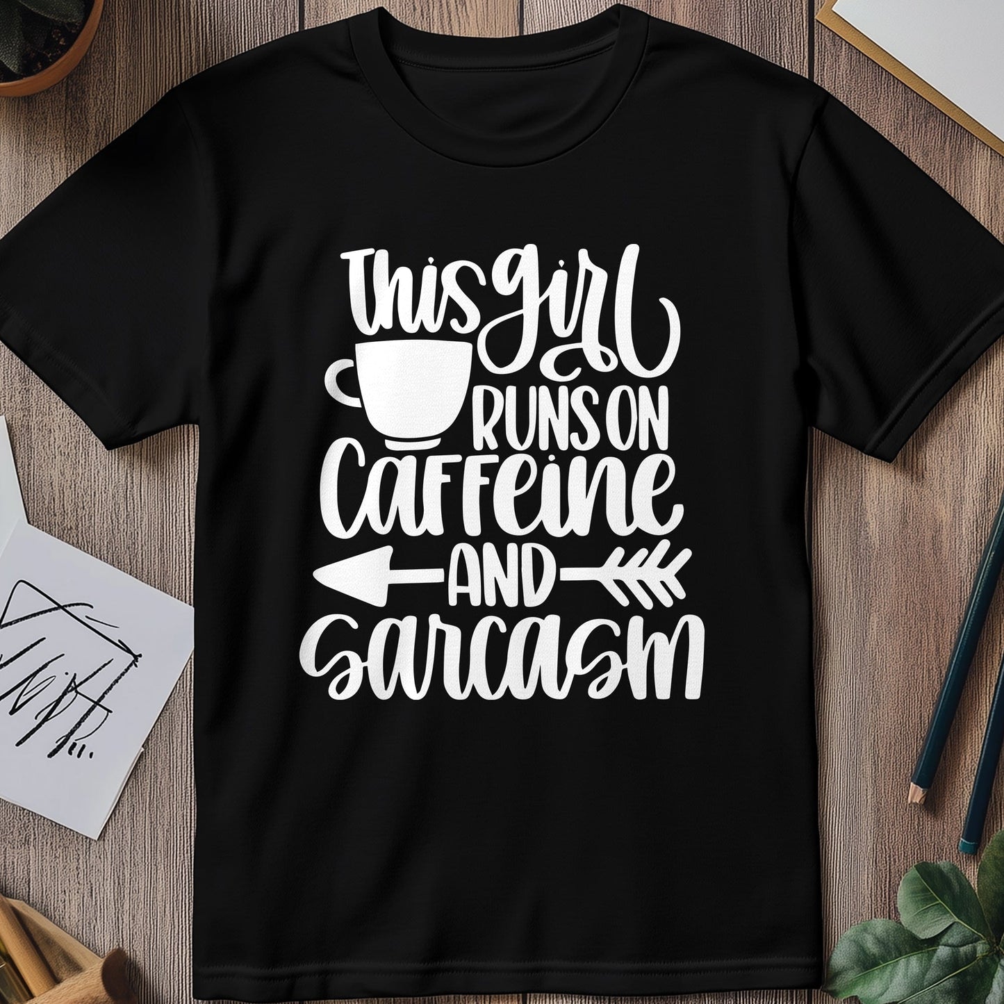 Caffeine Girl T-shirt - When sanity