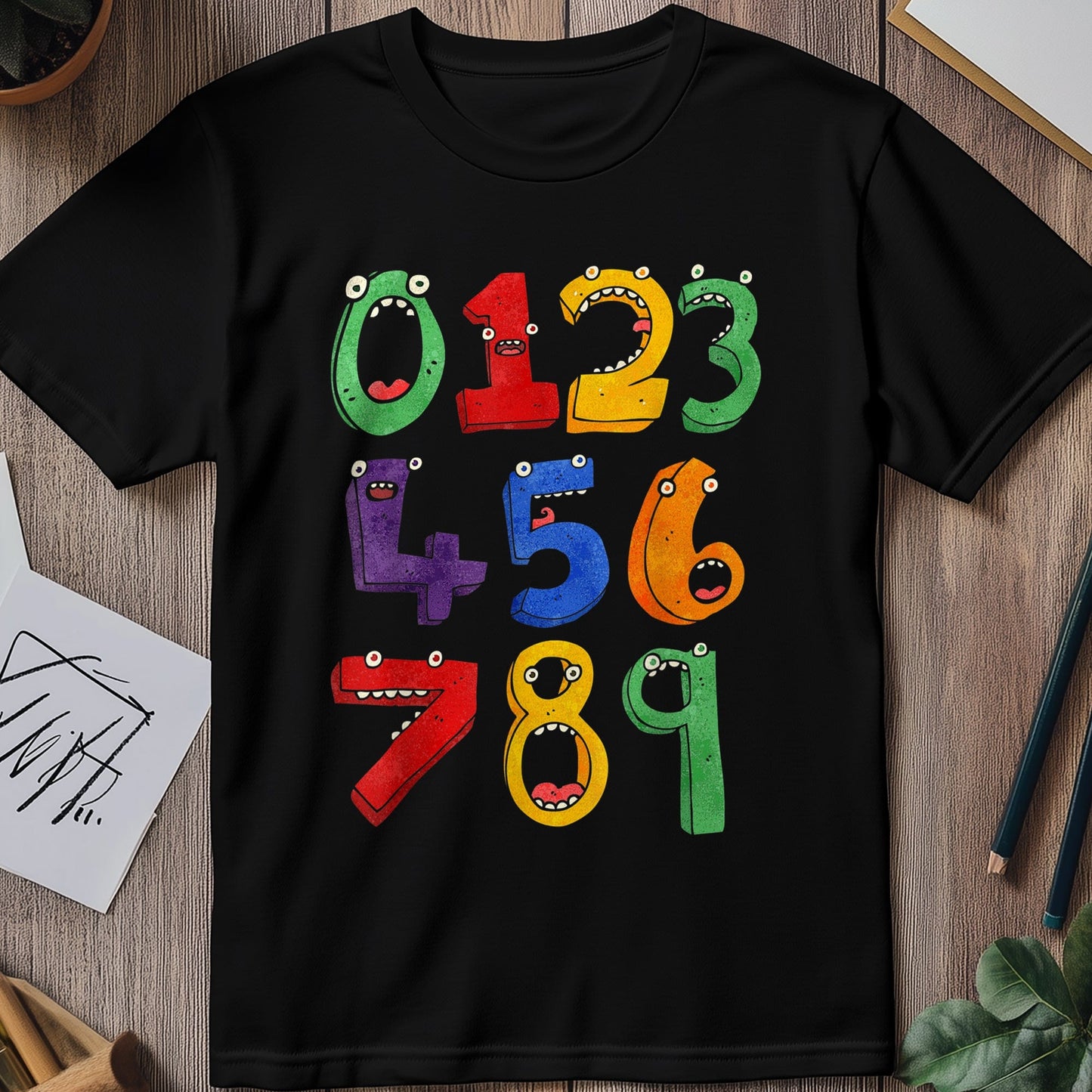 Monster Number Day Math Kids Tee