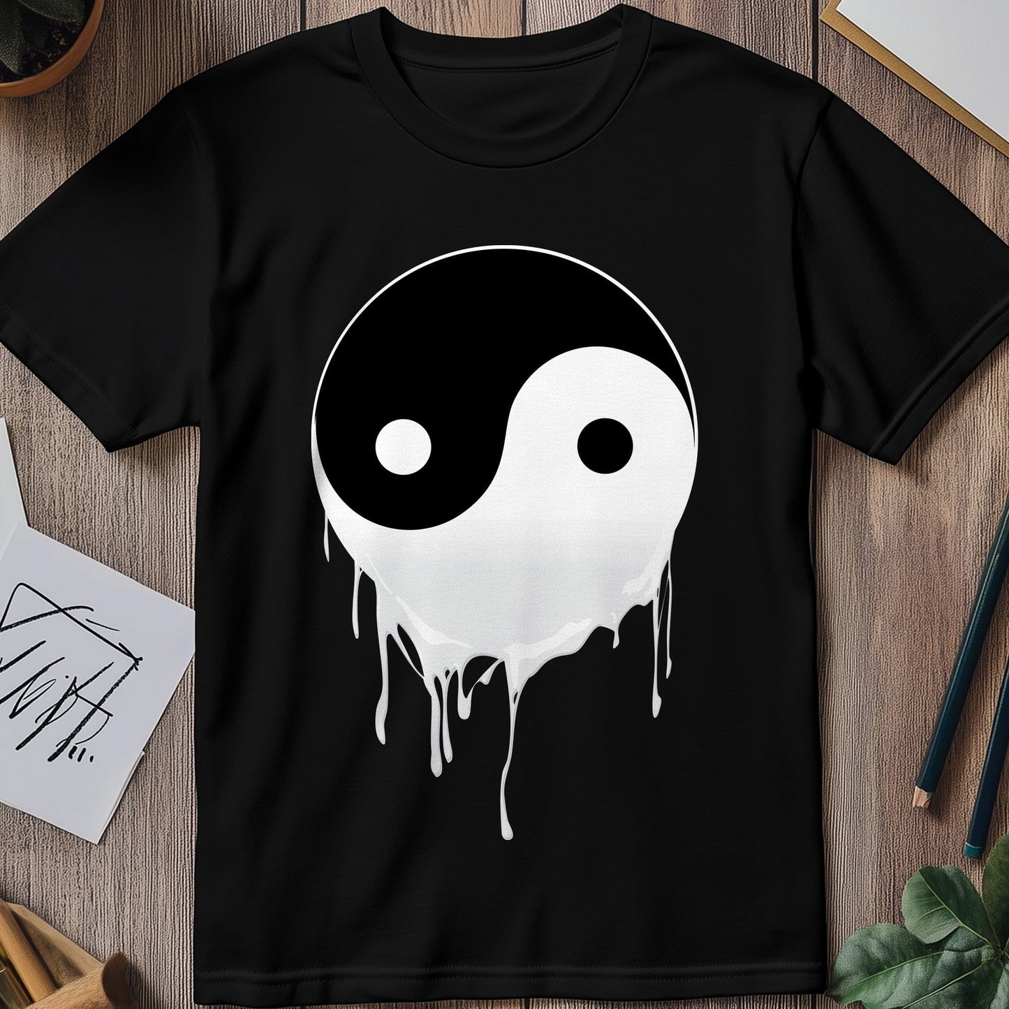 Dripping Yin Yang T-Shirt - Balance